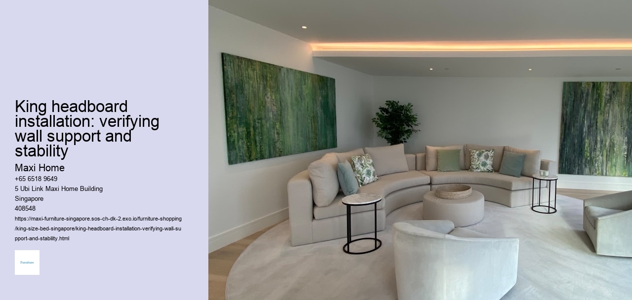 King headboard installation: verifying wall support and stability