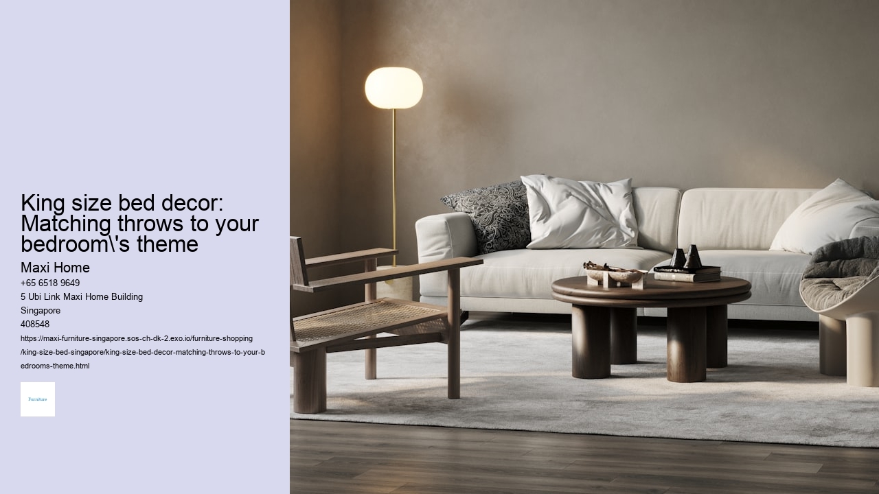 King size bed decor: Matching throws to your bedroom's theme