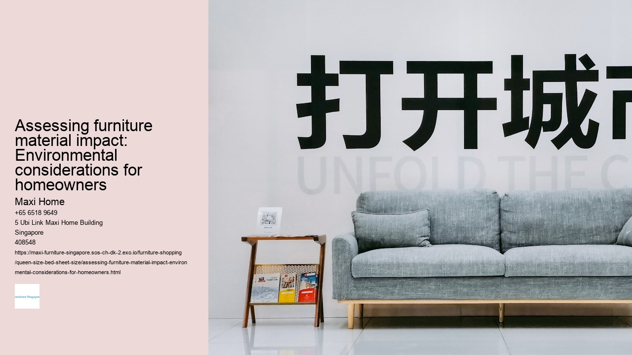 Assessing furniture material impact: Environmental considerations for homeowners