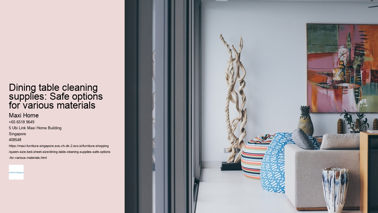 Dining table cleaning supplies: Safe options for various materials