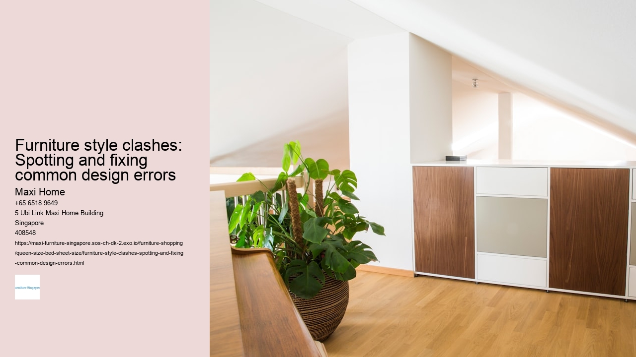 Furniture style clashes: Spotting and fixing common design errors