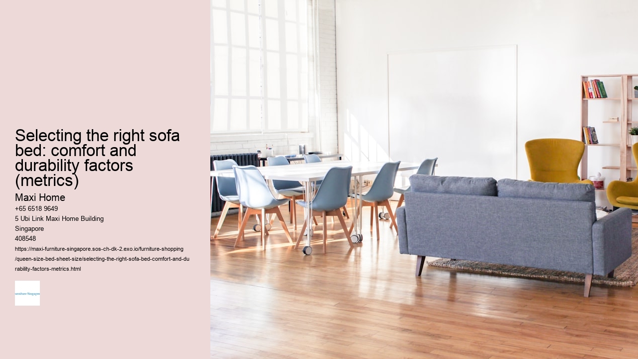 Selecting the right sofa bed: comfort and durability factors (metrics)