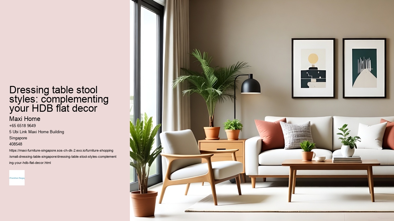 Dressing table stool styles: complementing your HDB flat decor