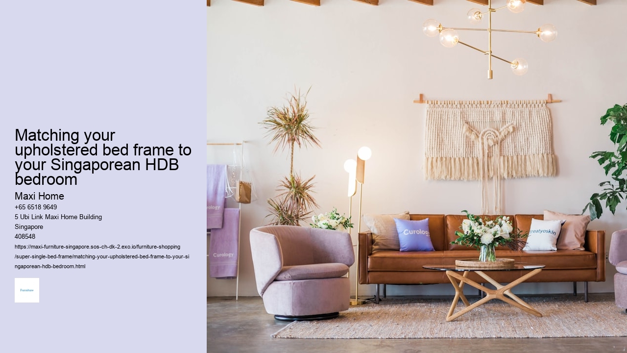 Matching your upholstered bed frame to your Singaporean HDB bedroom