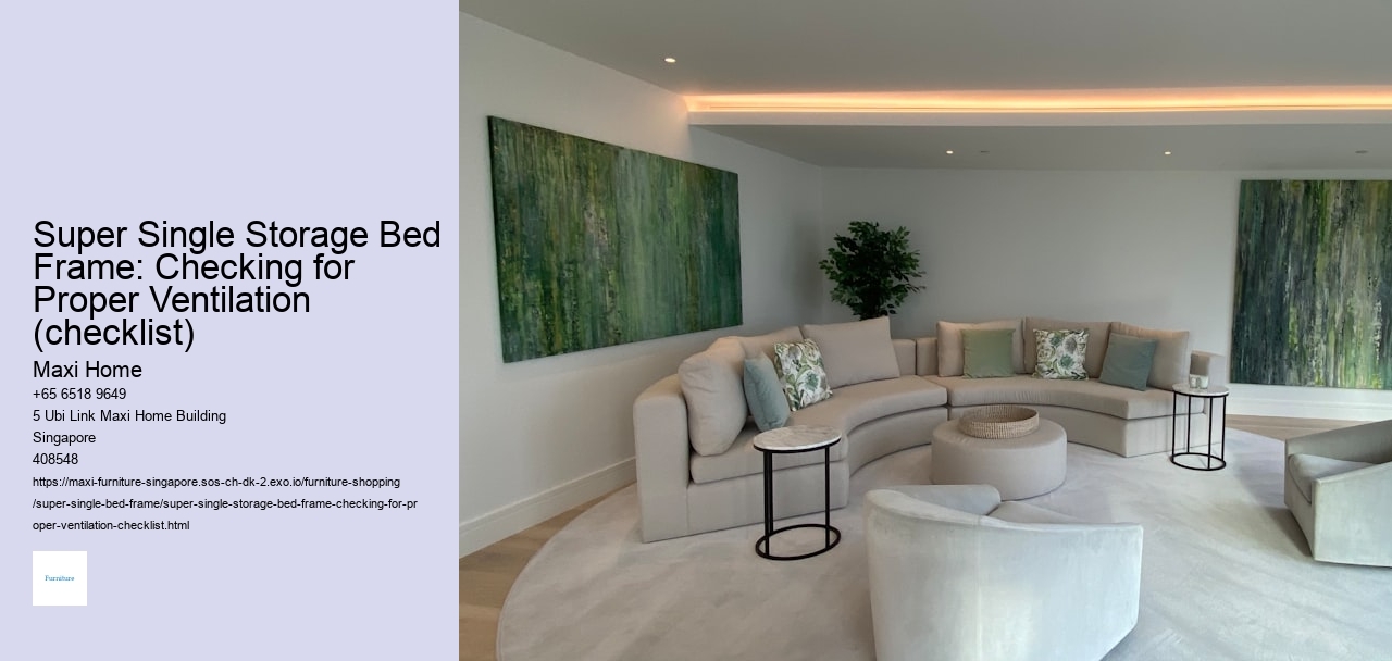 Super Single Storage Bed Frame: Checking for Proper Ventilation (checklist)